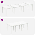 Garten Essgruppe 9 pcs Weiß Polypropylen