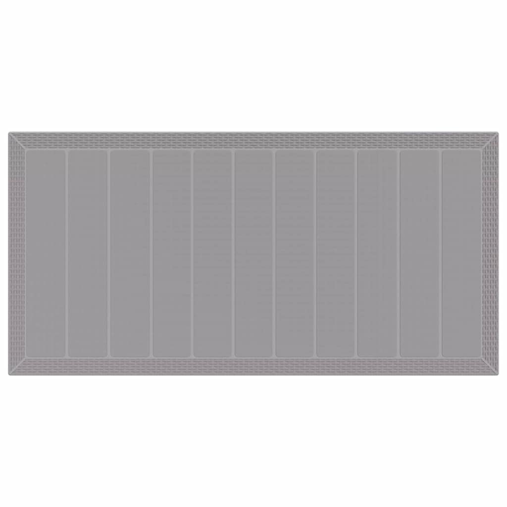 Garten Essgruppe 9 pcs Hellgrau Polypropylen