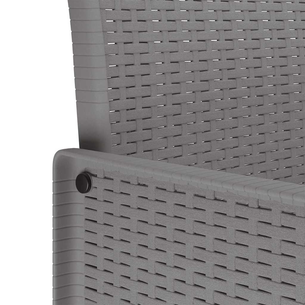 Garten Essgruppe 9 pcs Hellgrau Polypropylen