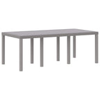 Garten Essgruppe 9 pcs Hellgrau Polypropylen