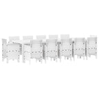 Garten Essgruppe 13 pcs Weiß Poly Rattan