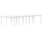 Garten Essgruppe 13 pcs Weiß Poly Rattan