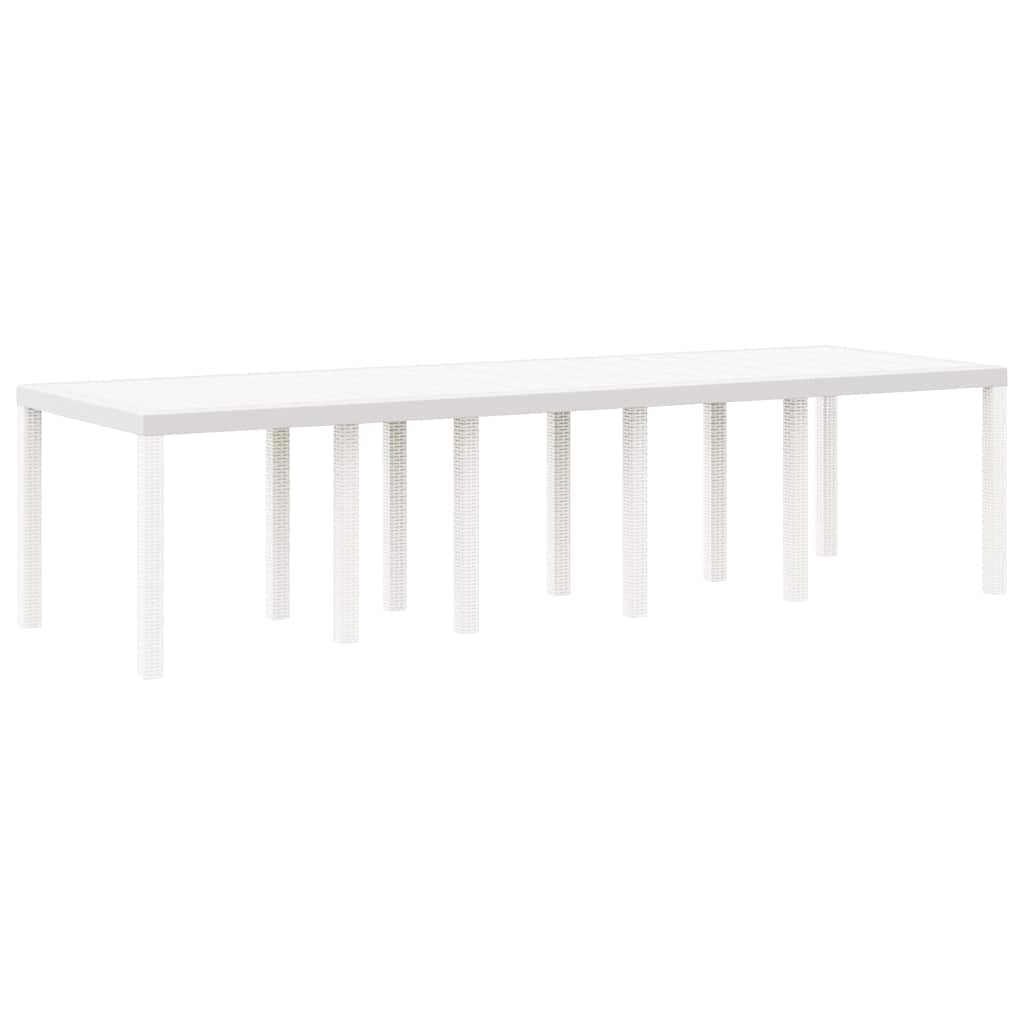 Garten Essgruppe 13 pcs Weiß Poly Rattan