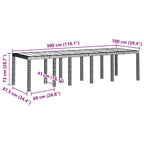 Garten Essgruppe 13 pcs Weiß Poly Rattan
