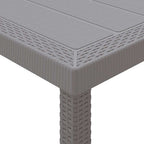 Garten Essgruppe 7 pcs Hellgrau Polypropylen