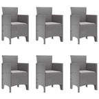 Garten Essgruppe 7 pcs Hellgrau Polypropylen