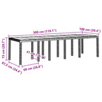 Garten Essgruppe mit Kissen 11 pcs Braun und Anthrazit Rattan