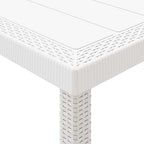 Garten Essgruppe mit Kissen 11 pcs Weiß Poly-Rattan und Stahl