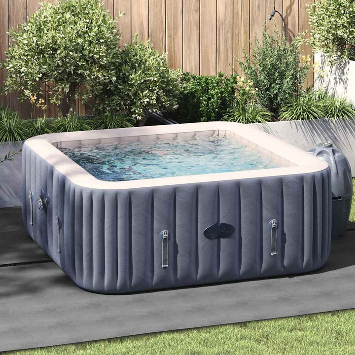 Bodenfolie für Pools Hellgrau 274 x 274 cm Polyester-Geotextil