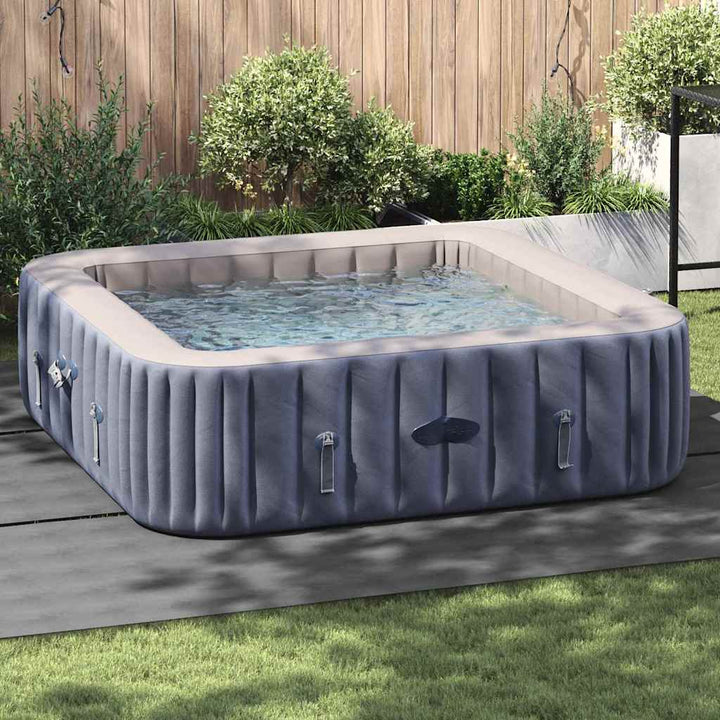 Bodenfolie für Pools Hellgrau 396 x 396 cm Polyester-Geotextil