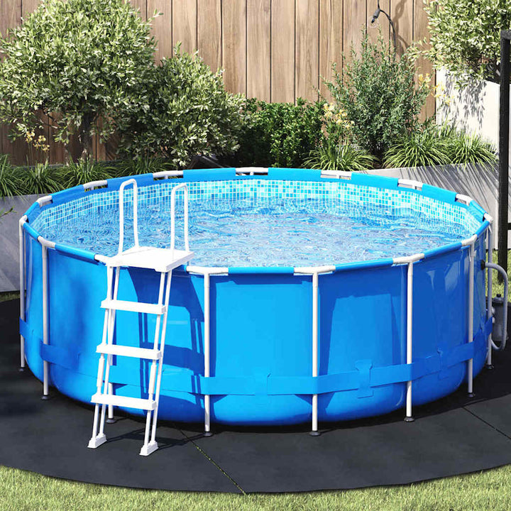 Bodenfolie für Pools Schwarz Ø 306 cm Polyester-Geotextil
