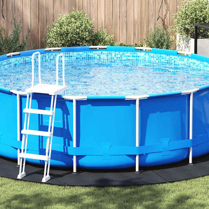Bodenfolie für Pools Schwarz Ø 428 cm Polyester-Geotextil
