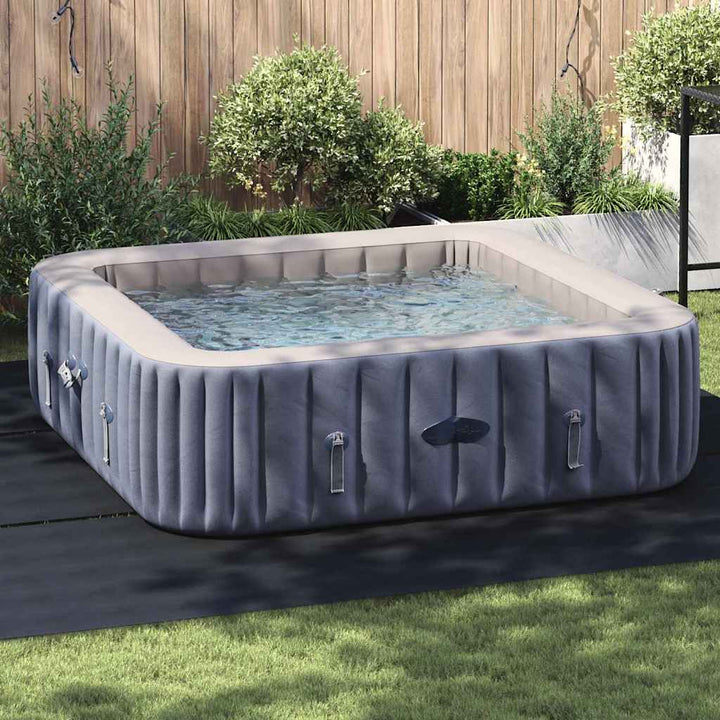 Bodenfolie für Pools Schwarz 396 x 396 cm Polyester-Geotextil