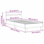Bettrahmen Altholz 203 x 95 x 70 cm Holzwerkstoff