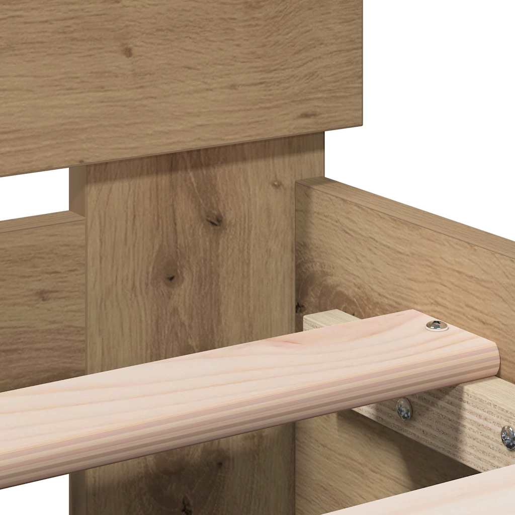 Bettrahmen Artisan-Eiche 203 x 95 x 70 cm Holzwerkstoff