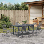 Garten Essgruppe 9 pcs Anthrazit Pulverbeschichteter Stahl