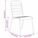 Garten Essgruppe 9 pcs Anthrazit Pulverbeschichteter Stahl