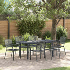 Garten Essgruppe 7 pcs Anthrazit Pulverbeschichteter Stahl