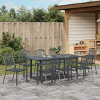 Garten Essgruppe 9 pcs Anthrazit Pulverbeschichteter Stahl