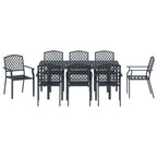 Garten Essgruppe 9 pcs Anthrazit Pulverbeschichteter Stahl