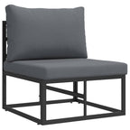 Gartensofa-set 4 pcs Schwarz Metall