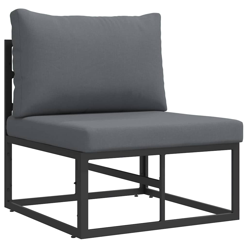 Gartensofa-set 4 pcs Schwarz Metall