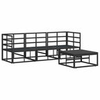 Gartensofa-set 4 pcs Schwarz Metall