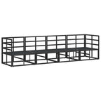 Gartensofa-set 4 pcs Schwarz Metall