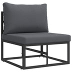 Gartensofa-set 4 pcs Schwarz Metall