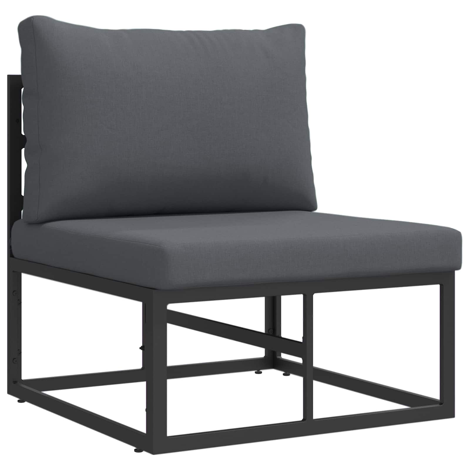 Gartensofa-set 4 pcs Schwarz Metall