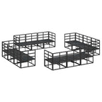 Gartensofa-set 12 pcs Schwarz Metall