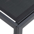 Gartensofa-set mit Kissen 6 pcs Schwarz Aluminium