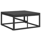 Gartensofa-set mit Kissen 9 pcs Schwarz Aluminium