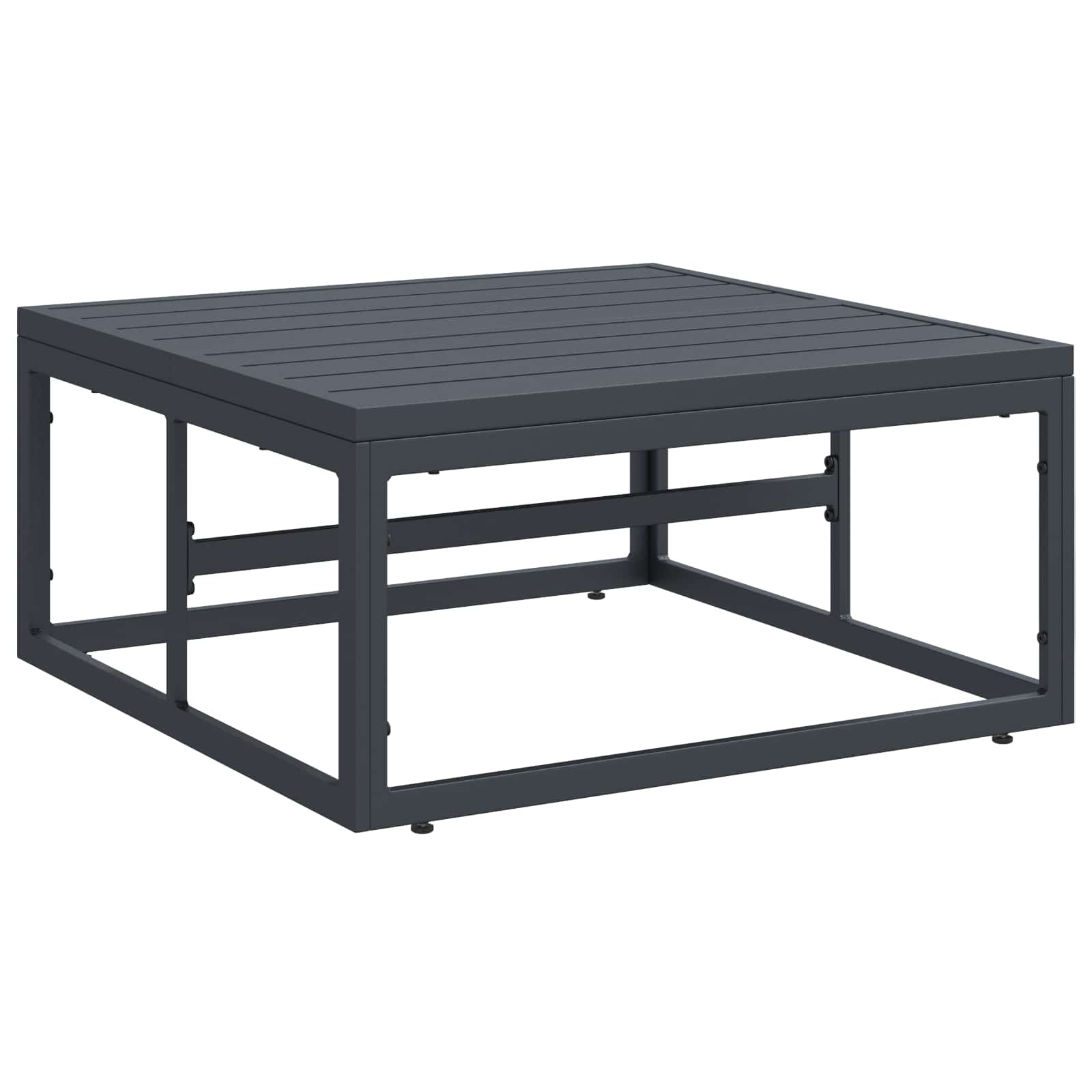 Gartensofa-set mit Kissen 8 pcs Schwarz Stahl