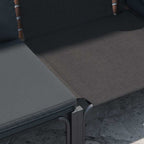 Gartensofa-set mit Kissen 10 pcs Schwarz Stahl