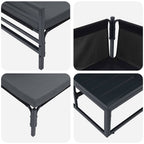 Gartensofa-set mit Kissen 14 pcs Schwarz Stahl