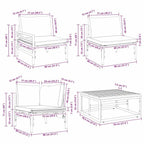 Gartensofa-set mit Kissen 14 pcs Schwarz Stahl