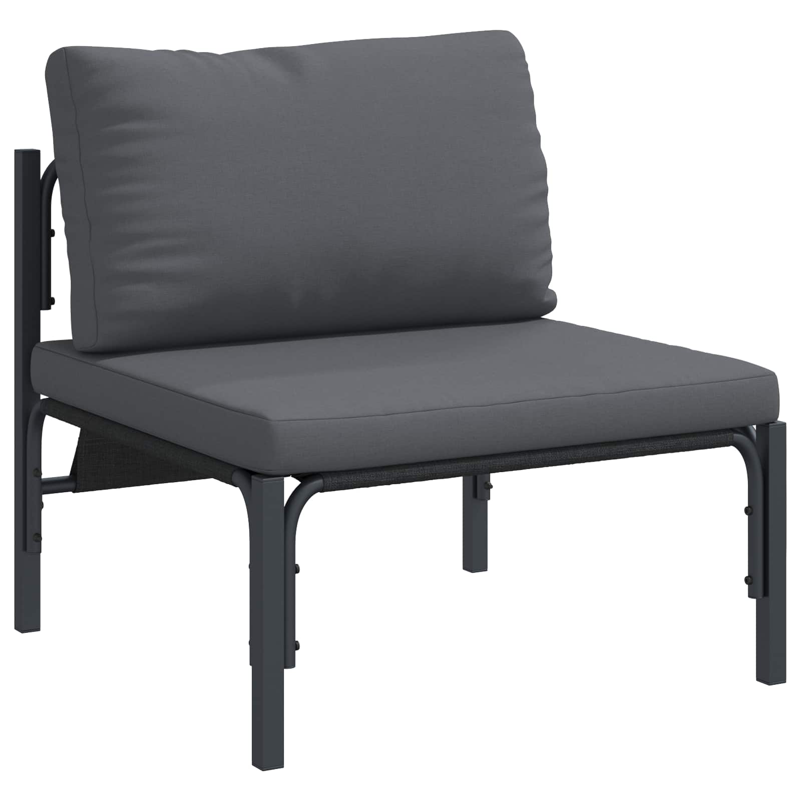Gartensofa-set mit Kissen 13 pcs Schwarz Stahl