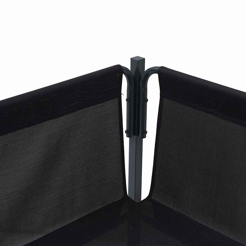 Gartensofa-set mit Kissen 12 pcs Schwarz Stahl