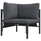 Gartensofa-set mit Kissen 12 pcs Schwarz Stahl