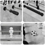Tischfußballtisch Betongrau 146,5 x 74 x 85 cm Holzwerkstoff