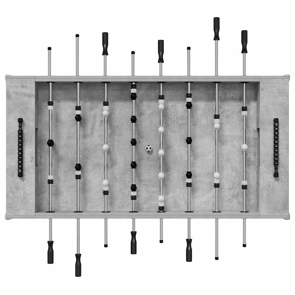 Tischfußballtisch Betongrau 146,5 x 74 x 85 cm Holzwerkstoff