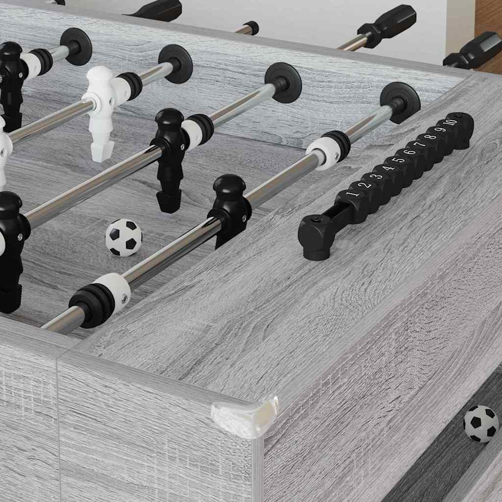 Tischfußballtisch Graues Sonoma 146,5 x 74 x 85 cm