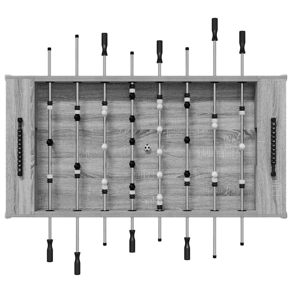 Tischfußballtisch Graues Sonoma 146,5 x 74 x 85 cm