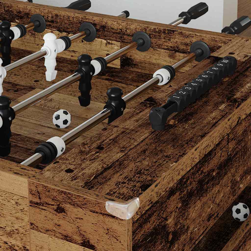 Tischfußballtisch Altholz 146,5 x 74 x 85 cm Holzwerkstoff