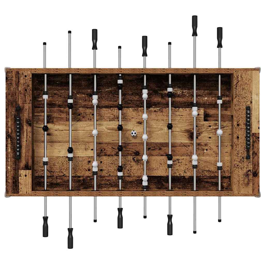 Tischfußballtisch Altholz 146,5 x 74 x 85 cm Holzwerkstoff