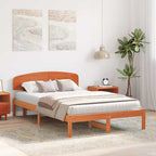 Bettrahmen Wachsbraun 140 x 190 cm Massives Kiefernholz