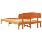 Bettrahmen Wachsbraun 140 x 190 cm Massives Kiefernholz