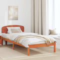 Bettrahmen Wachsbraun 100 x 200 cm Massives Kiefernholz