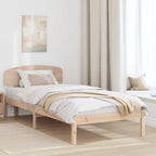 Bettrahmen mit Kopfteil Natur 75 x 190 cm Massives Kiefernholz